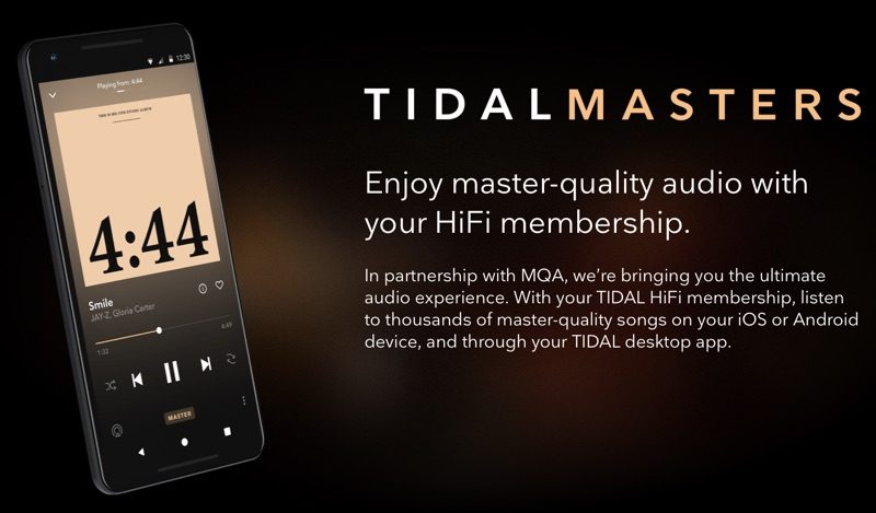Tidal Masters Android iOS