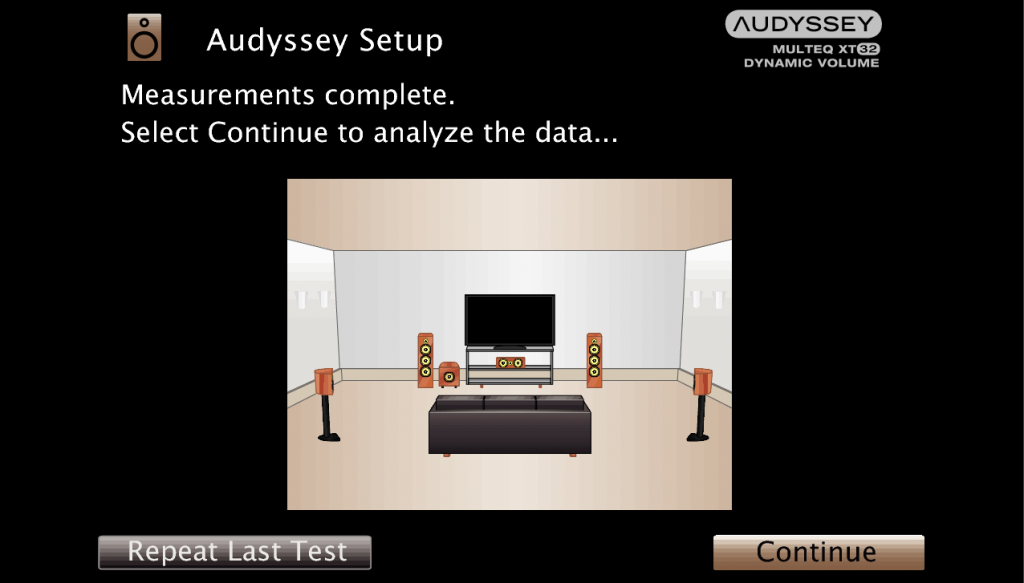 Графический интерфейс  Audyssey MultEQ XT32 